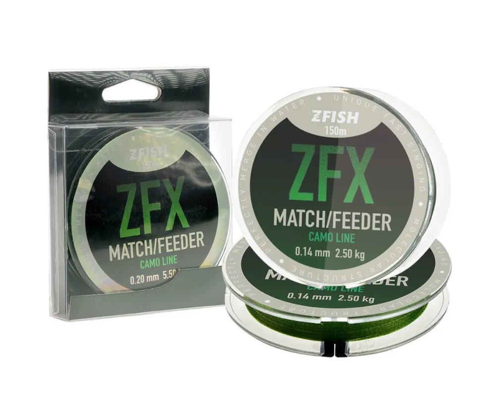 Sezónní Sleva ZFISH ZFISH vlasec ZFX Match/Feeder CamoLine 150m 0,20mm