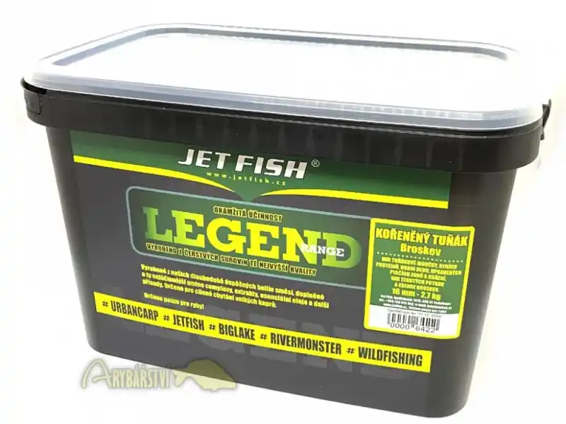 JET FISH Legend Range Boilie Kořeněný Tuňák Broskev 16 mm 2.7 kg Ověřený