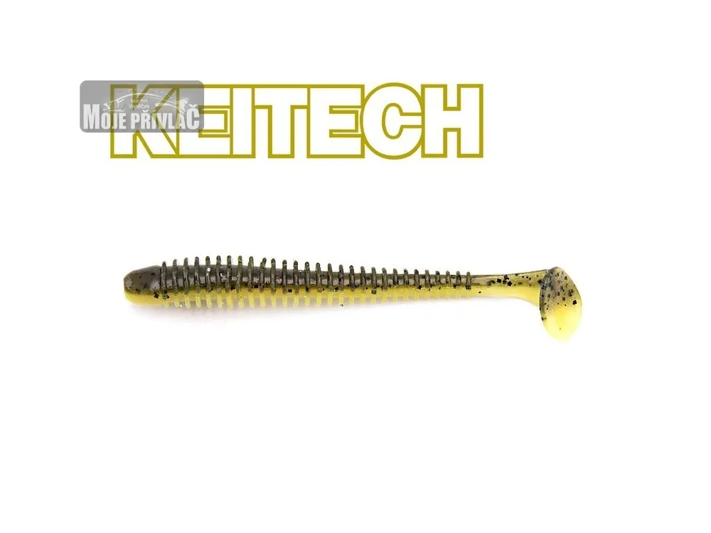 Gumová Nástraha Keitech Swing Impact 4", 10cm Watermelon PP. / Yellow (8ks) Přímo Od Výrobce
