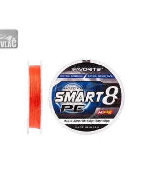 Cenová Bomba Pletená šňůra Favorite Smart PE 8X - 0,171 mm, 8,7kg Red Orange 150 m