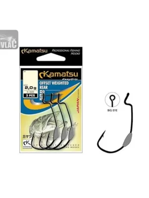 Háček Kamatsu Offset Weighted Rear Vel.1/0 - 0,9g (3ks) Nejlepší Cena