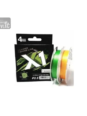Akční Nabídka Pletená šňůra Favorite X1 PE 4X - 0,117mm, 4,1kg Zelená 150m