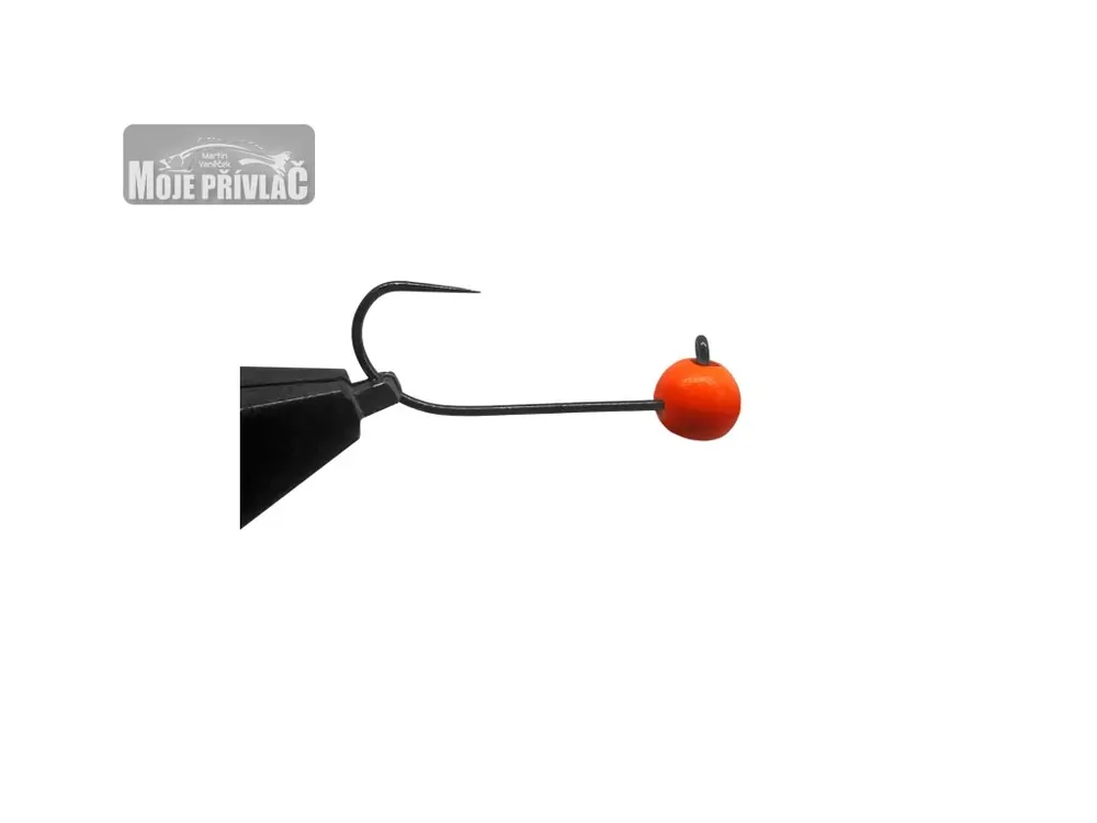 Hit Sezóny Wolframová Jigová hlavička HD Barbless bez protihrotu vel.4 1,3g oranžová (5ks)