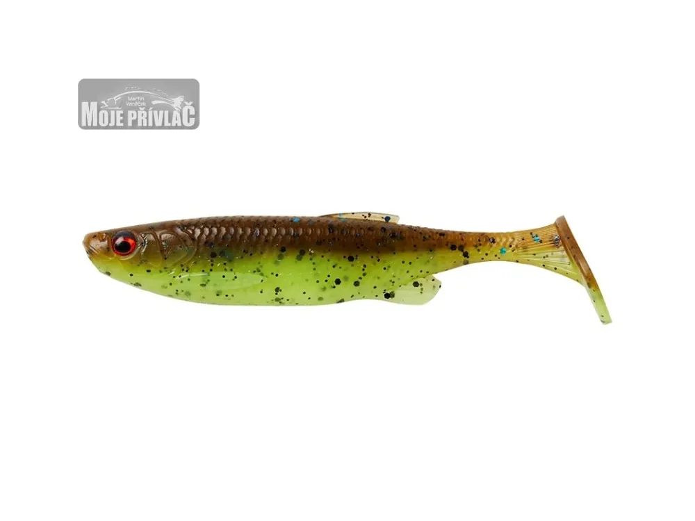 Hit Sezóny Gumová Nástraha Savage Gear Fat T-Tail Minnow 9cm Chartreuse Pumpkin (1ks)