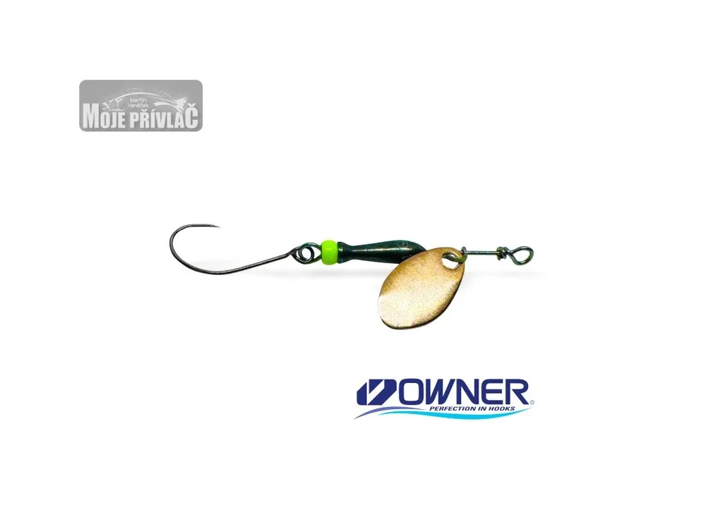 Top Prodej Rotační třpytka Jigovky.cz Classic Barbless 1 - PINK GOLD (black/chartreuse body)
