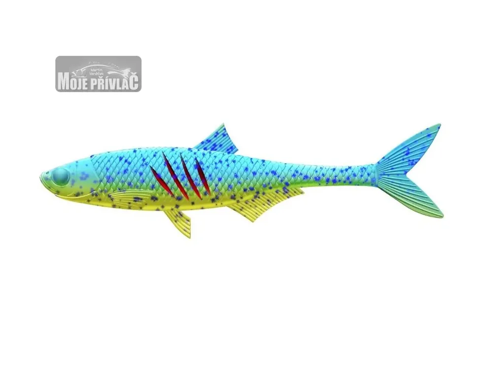 Gumová nástraha Libra Lures Dead Fish 6.7'' 16.7cm - 127 / LIME CHARTREUSE BLUE 2ks Novinka