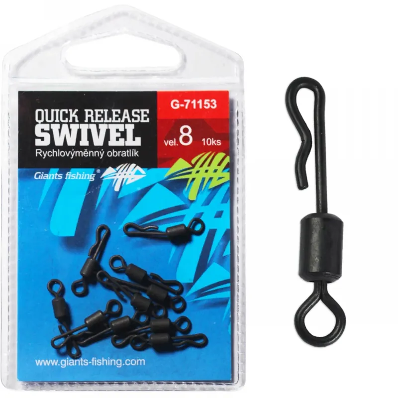Cenový Hit Giants fishing Rychlovýměnný obratlík Quick Release Swivel vel. 8 10ks