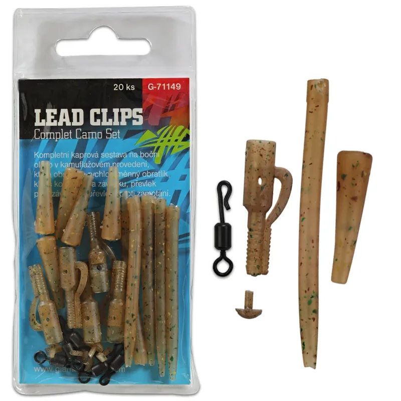 Sleva Giants Fishing Kompletní sada na boční olovo Lead Clips Complet Camo Set