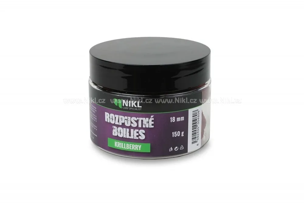 Ověřený Karel Nikl Rozpustné boilies Krill Berry 24mm, 150g