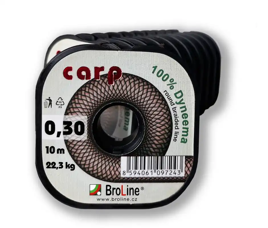 BroLine Návazcová šňůrka Carp Dyneema hnědá 10m - Průměr: 0,20mm-14kg Akční Nabídka