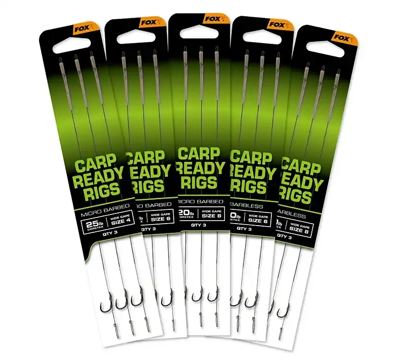 Fox International Hotové návazce Carp Ready Rigs x 3 - Wide Gape size 4 (25lb) Cenová Bomba