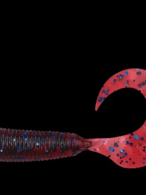 Relax Gumová nástraha Twister VR 4,5 cm - Transparent Red - Blue Glitter Výprodej