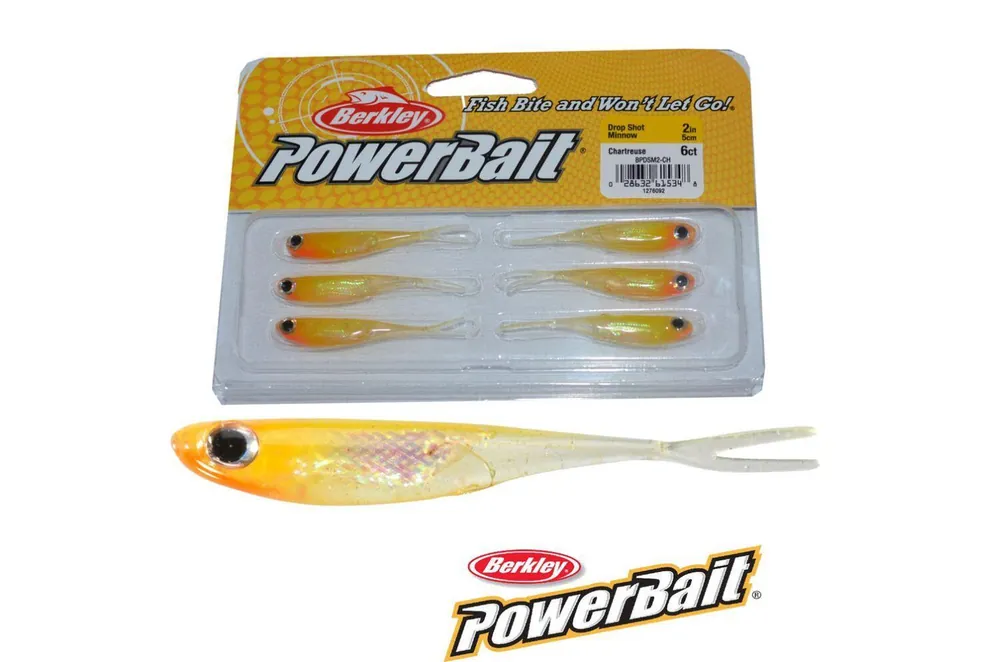 Cenová Bomba Smáček Berkley Power Bait Drop Shot Minnow 6ks 2" (5cm) - Chartreus