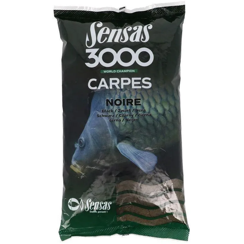 Rychlé Dodání Krmení Sensas 3000 Carpes Noire - Kapr zimní černé 1kg