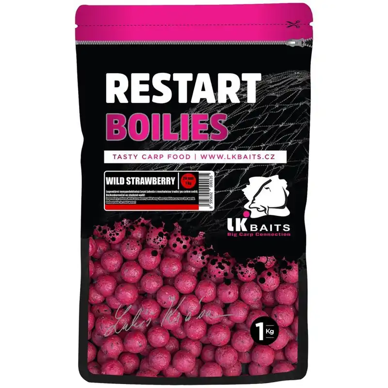 Boilie LK Baits ReStart Wild Strawberry 18mm 1kg Časově Omezené
