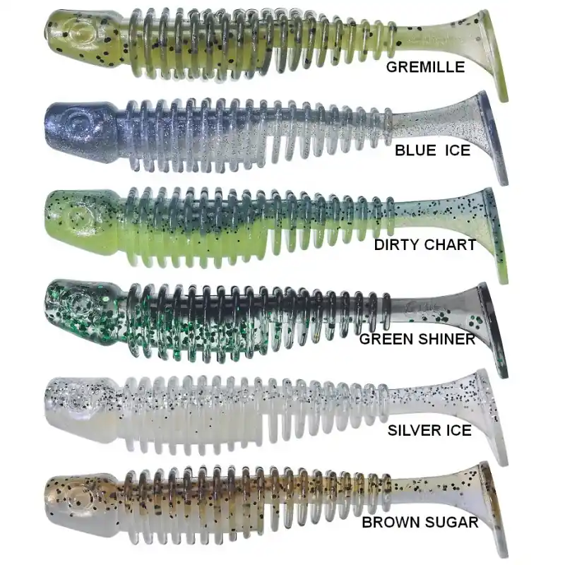 Omezená Nabídka Gunki Twister Tipsy SXL Clear Water Selection - 7,6cm DIRTY CHART