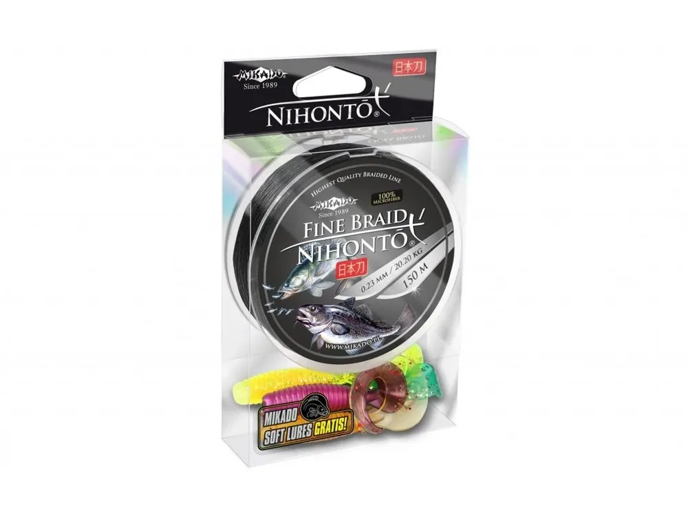 Výhodná Nabídka Pletená šňůra - NIHONTO FINE BRAID 014 černá 150M Nosnost : 9.70kg