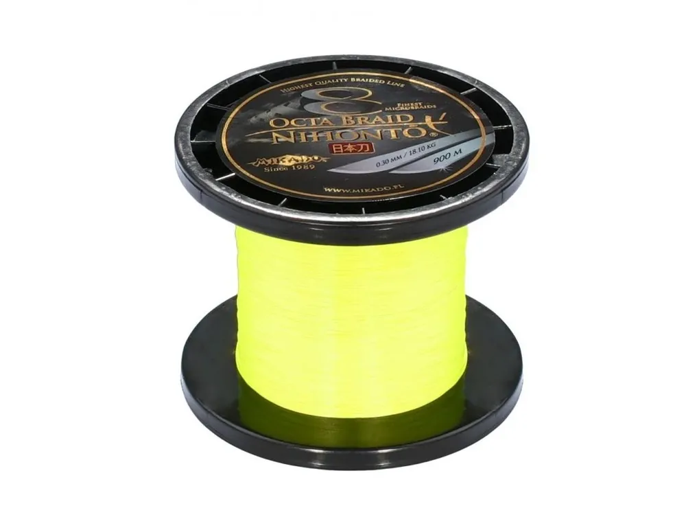 Top Prodej Pletená šňůra - NIHONTO OCTA BRAID 014 Žlutá 900M Nosnost : 10.15kg