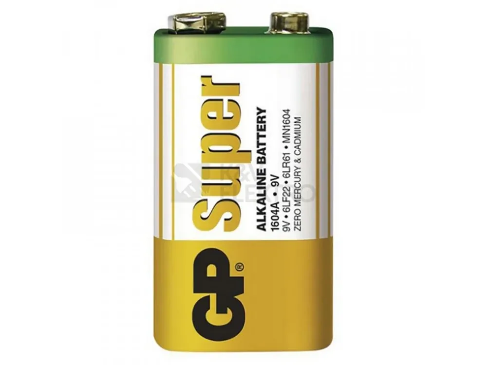 Alkalická baterie GP Super 9V Získejte slevu -5% za registraci v e-shopu Víkendová Akce