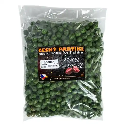 Krmné Boilies 5kg 20mm - Česnek - Český Partikl Oblíbený
