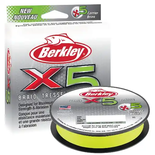 Berkley X5 Braid Flame Green 150m, 0.12mm 12.1kg Výhodná Nabídka