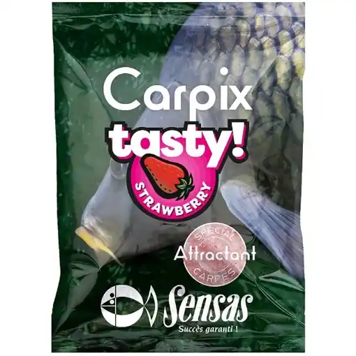 Časově Omezené Sensas Powder Carp Tasty Jahoda 300g