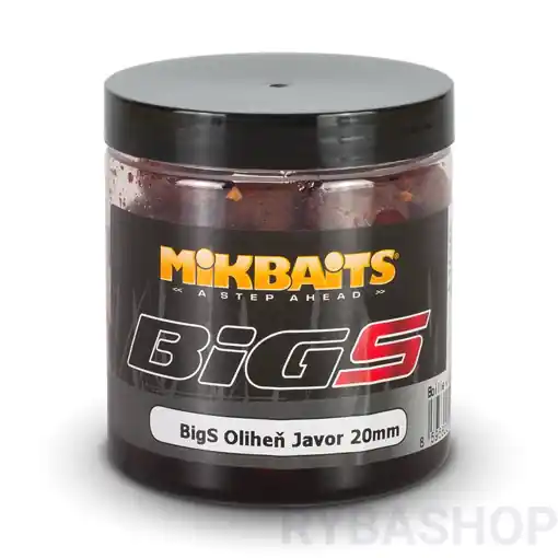 Nejprodávanější Mikbaits BigS Boilie v Dipu Oliheň Javor 20mm 250ml