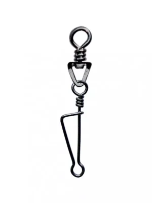 Cenová Bomba SERT - ITALIAN SWIVEL & SNAP LINK - BLACK N°3 X8 - Otočná karabina