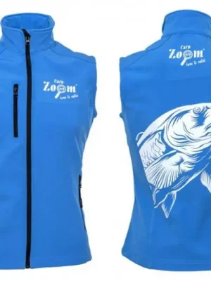 Carp Zoom CZ Pánská softshellová vesta, XL, světle modrá Výhodná Nabídka
