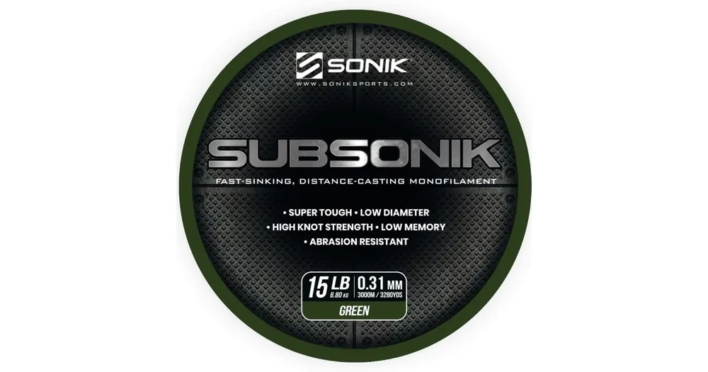 Sonik Vlasec Subsonik Green 3000m 0,31mm 15lb Cenově Výhodný