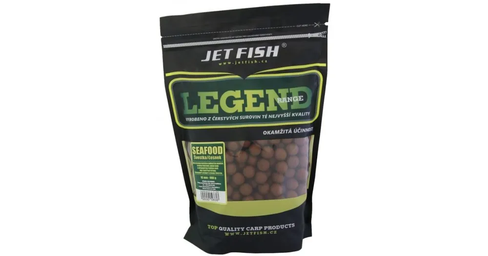Jet Fish Boilie Legend Seafood + Švestka/Česnek 1kg 24mm Kup Teď