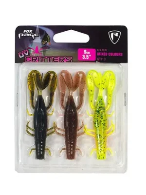 Vrácení Zdarma FOX Rage Gumová nástraha Critters 9cm UV Mixed Colours 3ks
