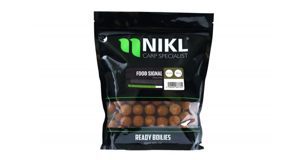 Vysoce Kvalitní Nikl Ready boilie Food Signal 900g 20mm