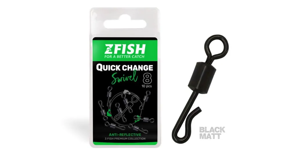 Bezpečná Platba Zfish Obratlík Quick Change Swivel Matt Velikost 12 20kg 10ks