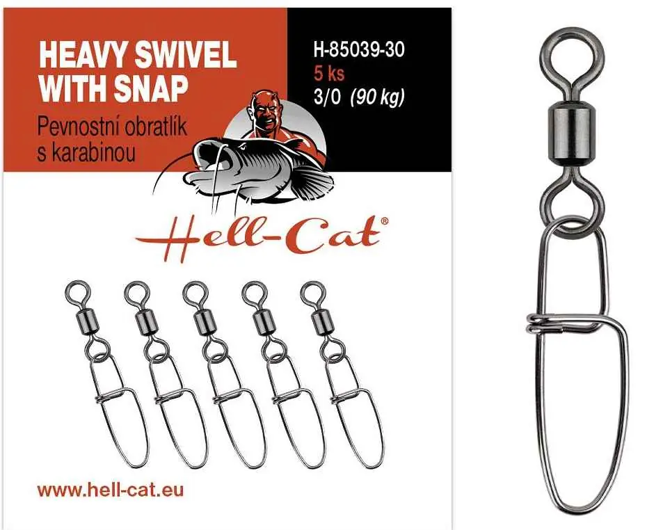 Top Prodej Hell-Cat pevnostní obratlík s karabinou Heavy Swivel with Snap 5ks