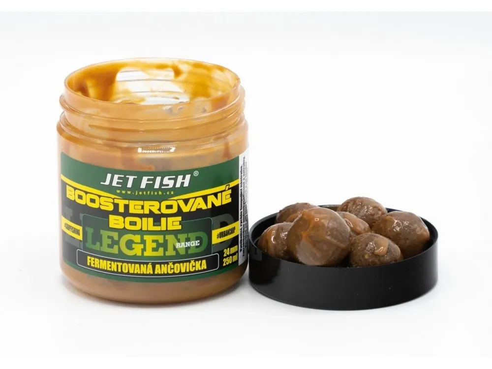 Akční Cena Jet Fish Boosterované Boilie Legend Range - Fermentovaná Ančovička - 20 mm