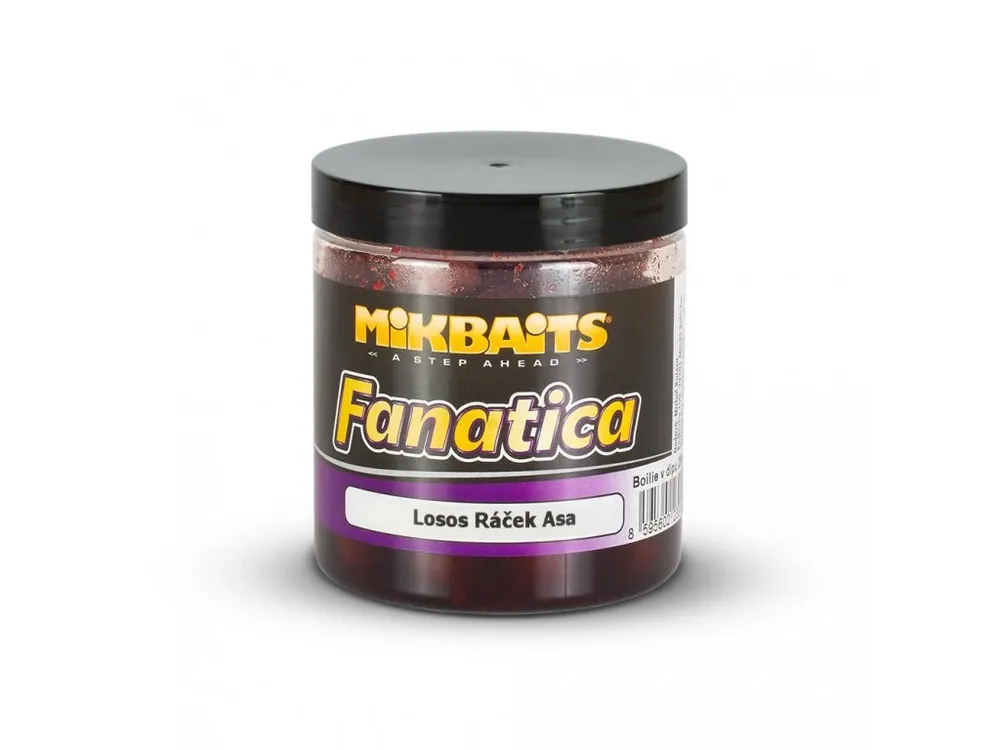 Mikbaits Fanatica Boilie v Dipu - Losos Ráček Asa - 20mm/250ml Expresní Doručení