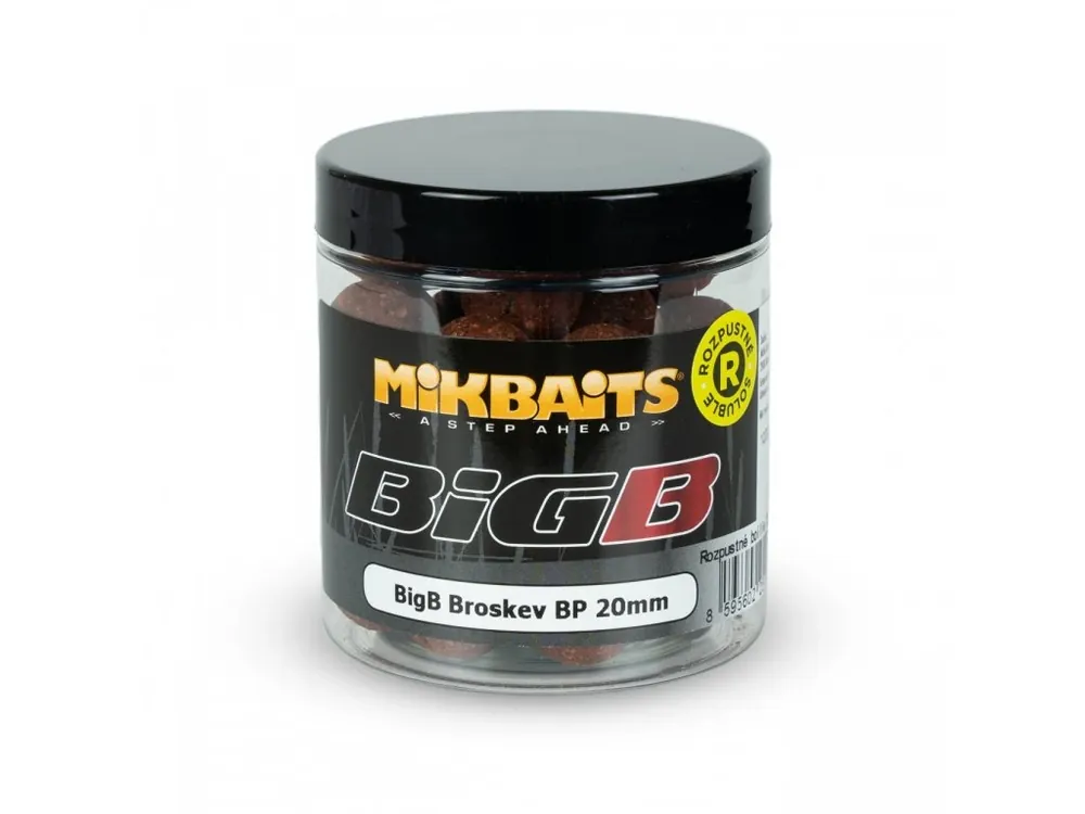 Cenově Výhodný Mikbaits BigB Boilie rozpustné - Broskev/Černý pepř - 20mm/250ml