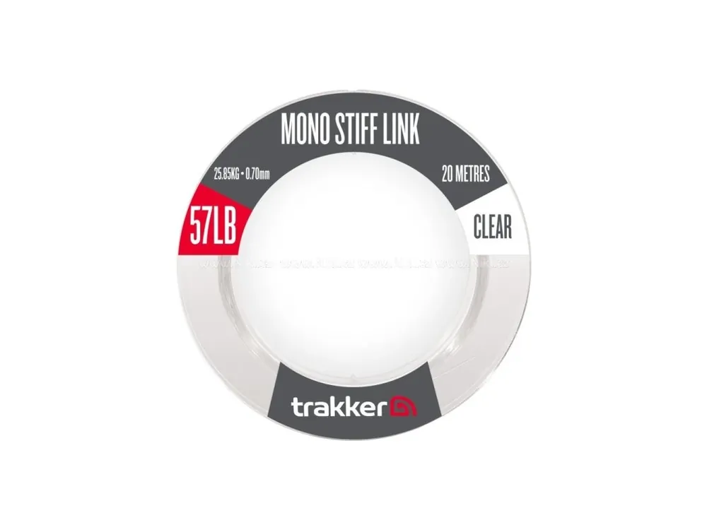 Trakker Návazcový vlasec - Mono Stiff Link 57lb, 25,85kg, 0,7mm, 20m Clear Akční Nabídka
