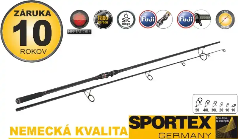SPORTEX Kaprový prut Revolt Carp 2-díl 365cm / 3,75lbs Expresní Doručení