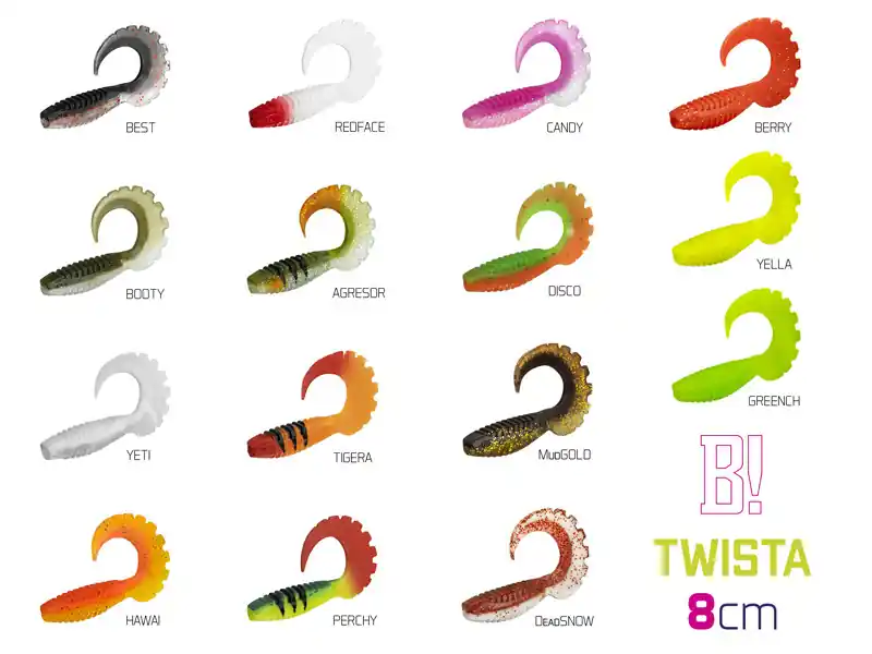 Nejlepší Cena Umělá nástraha Delphin TWISTA UVs / 5ks 8cm/MudGOLD
