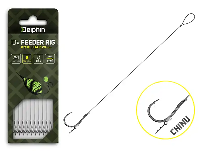 Top Prodej Feederový návazec Delphin Braided Sting / 10ks 12cm/0,14mm/Chinu #8