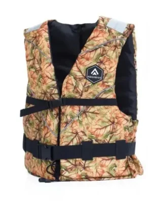 Plovoucí a záchranná vesta pro dospělé FOREST maskáč Velikost: L/XL obvod: 107-122cm / 60-70kg / 50N Omezená Nabídka